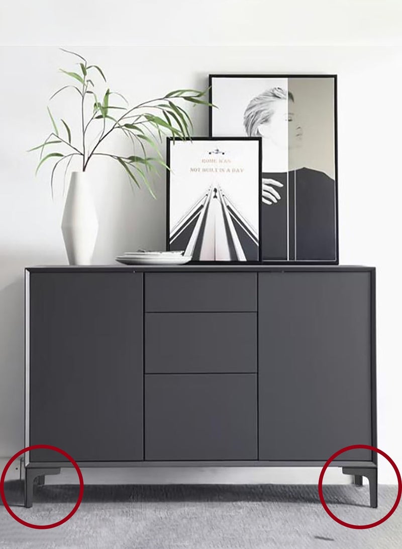 Relex 10cm Metal Furniture Legs, Set of 4 Modern Iron Diamond Triangle Feet, Black, for Sofa, Cabinet, Chair, Bed, and More - Image 3