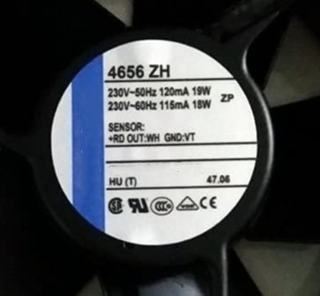 مروحة تبريد 4656ZH، تعمل بجهد كهربائي AC 230V، وتتميز بتيار كهربائي 0.12A، وقدرة تبريد تبلغ 19W أو 18W، وأبعادها 120X120X38MM - Image 2