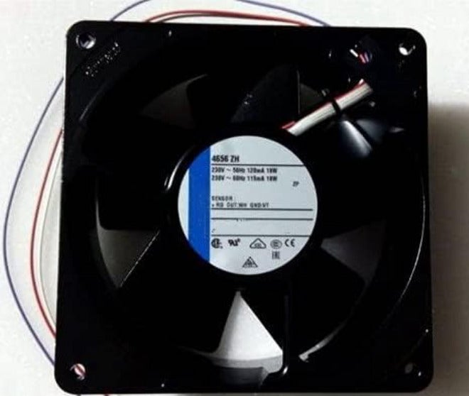 مروحة تبريد 4656ZH، تعمل بجهد كهربائي AC 230V، وتتميز بتيار كهربائي 0.12A، وقدرة تبريد تبلغ 19W أو 18W، وأبعادها 120X120X38MM - Image 1