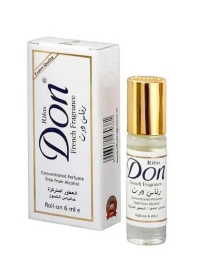 دون عطر مركز رول اون برفيوم خالي من الكحول - ٦ مل - Image 1