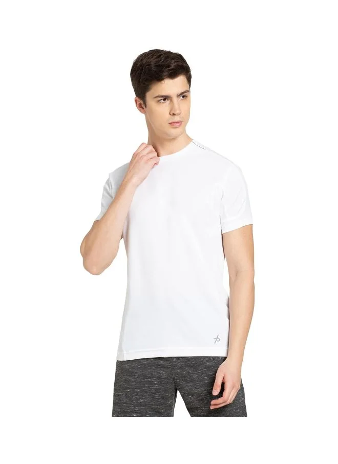 جوكي Jockey MV01 Men Super Combed Cotton Blend Solid Round Neck Half Sleeve T Shirt with Stay Fresh Treatment