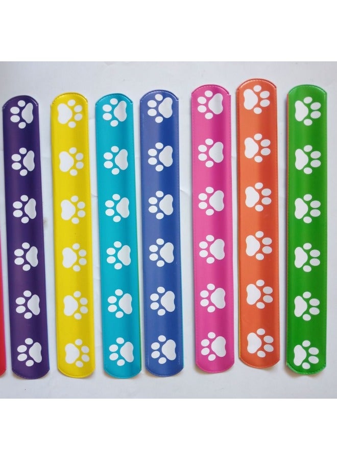 8-color PVC Paw Racket Ring Cat Claw Animal Pattern Snap Ring Bracelet-Color:Random-Specifications:8-color Cat Claw  - Image 2