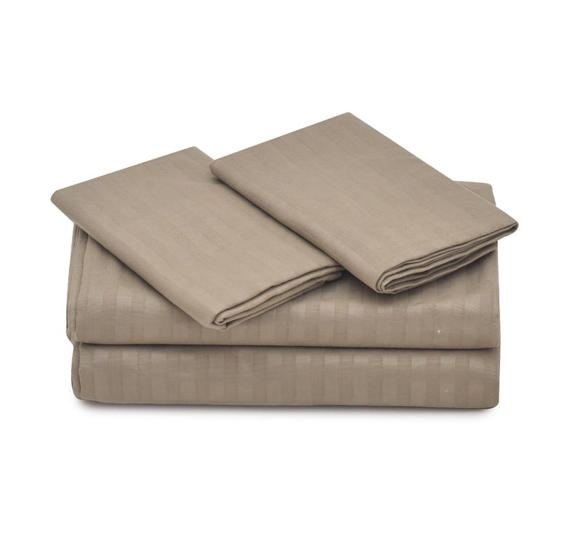 UmI. Umi Super Soft Brushed Microfiber Cotton Satin Striped 72X78Inches 6X65Feet Fitted Bedsheet with 2 Pillow CoversAll Around Elastic Fitted bedsheet with Pillow Covers - Image 2