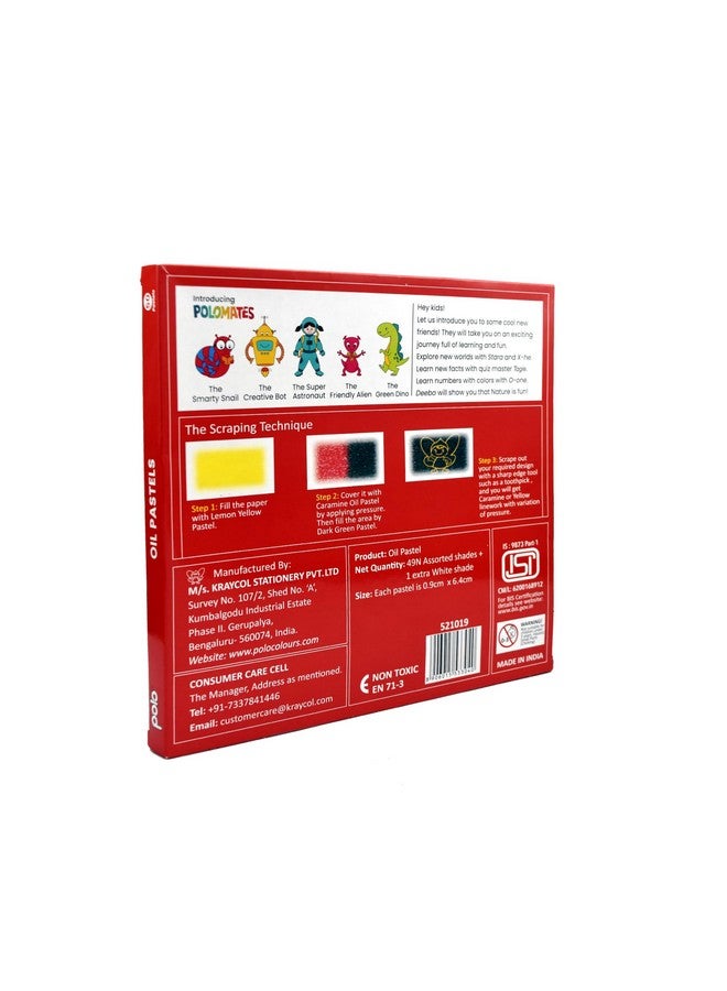 polo Oil Pastel 50 Shades, Multi-Coloured, 50 Count (Pack of 1) - Image 2