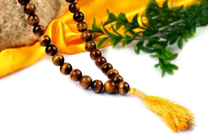 WorldwideGems Natural Tiger Eye Mala 108 Beads Original Tiger Eye Stone Mala Original Certified Golden Brown Color Bead AAA+++ Tiger Eye Gemstone Mala Tiger Eye Crystal Mala for Men & Women - Image 2