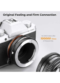 K&F Concept IV PRO MD-FX Lens Mount Adapter with Aperture Control Ring, Compatible with Minolta MD Series Lens to Fujifilm Fuji X-Series X FX Mount Cameras with Matting Varnish Design  - Image 3