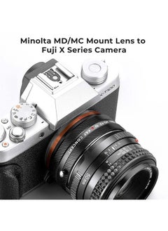 K&F Concept IV PRO MD-FX Lens Mount Adapter with Aperture Control Ring, Compatible with Minolta MD Series Lens to Fujifilm Fuji X-Series X FX Mount Cameras with Matting Varnish Design  - Image 2