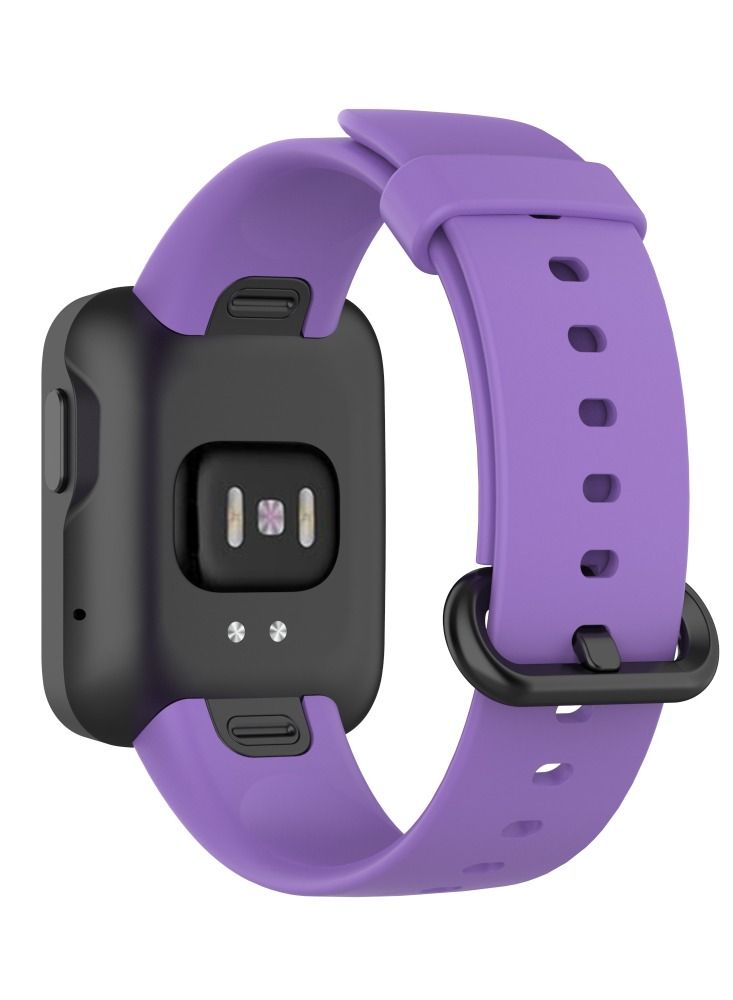 سوار بديل من السيليكون بتصميم مميز وخامات عالية الجودة لساعة شاومي مي ووتش لايت - بنفسجي فاتح Xiaomi Mi Watch Lite - Image 4