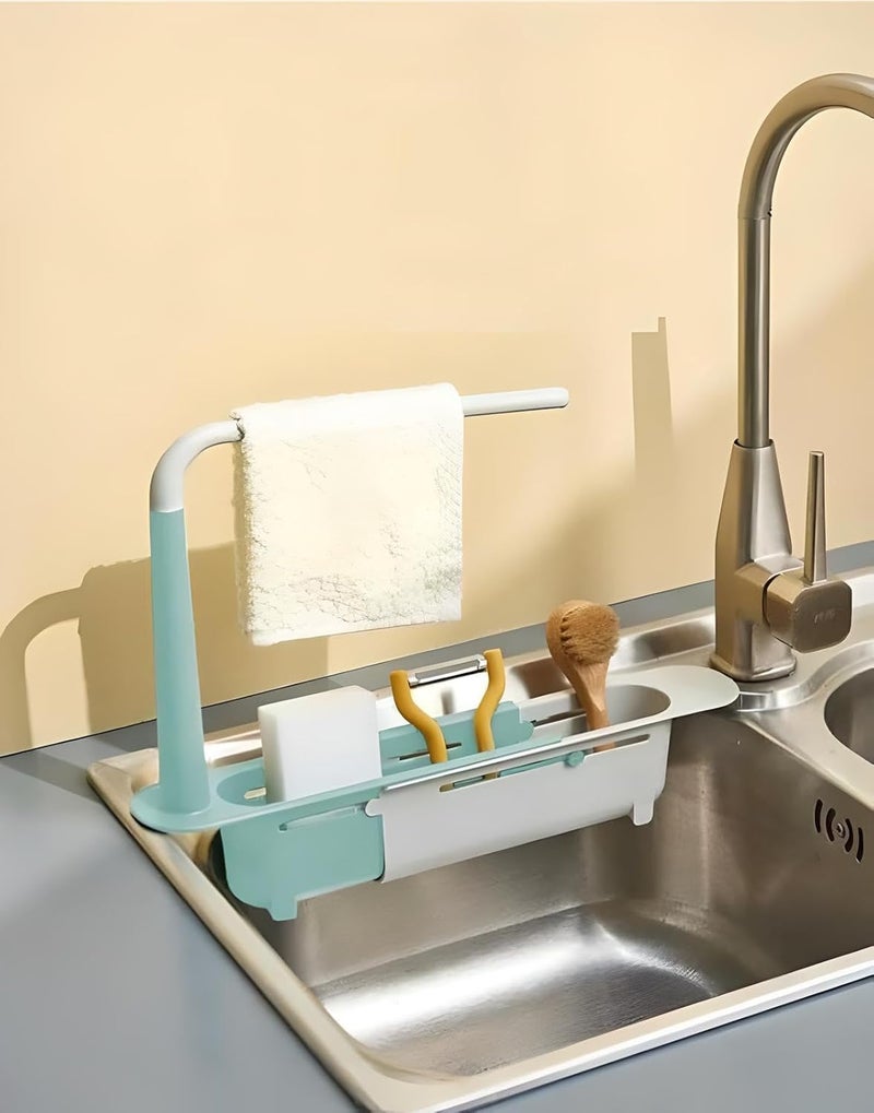 UPKARANWALE Kitchen Sink Organizer Sink Organiser in Kitchen Kitchen Sink Organizer Rack Kitchen soap Holder Sink Organizer Sink Rack for Kitchen Kitchen Sink Organiser Multicolor - Image 1