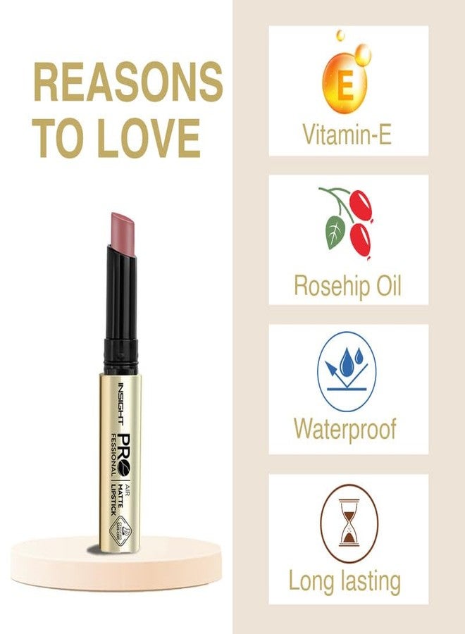 INSIGHT Professional Air Matte Lipstick | Smooth Finish | All Day Comfort | Infused with Rosehip Oil and Avocado Butter | One Swipe Color - (Olaf) (3g) - Image 2