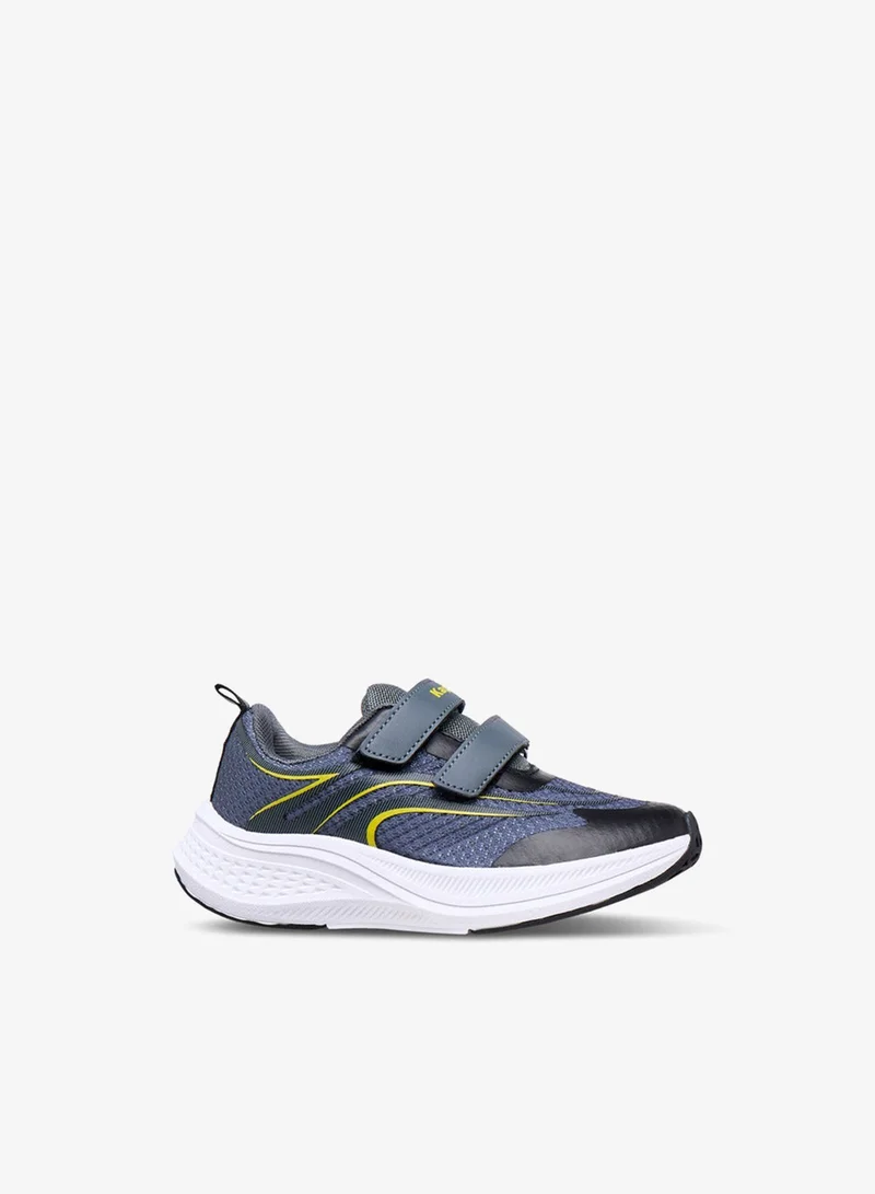 Kappa Boys' Textured Sports Shoes with Hook and Loop Closure
