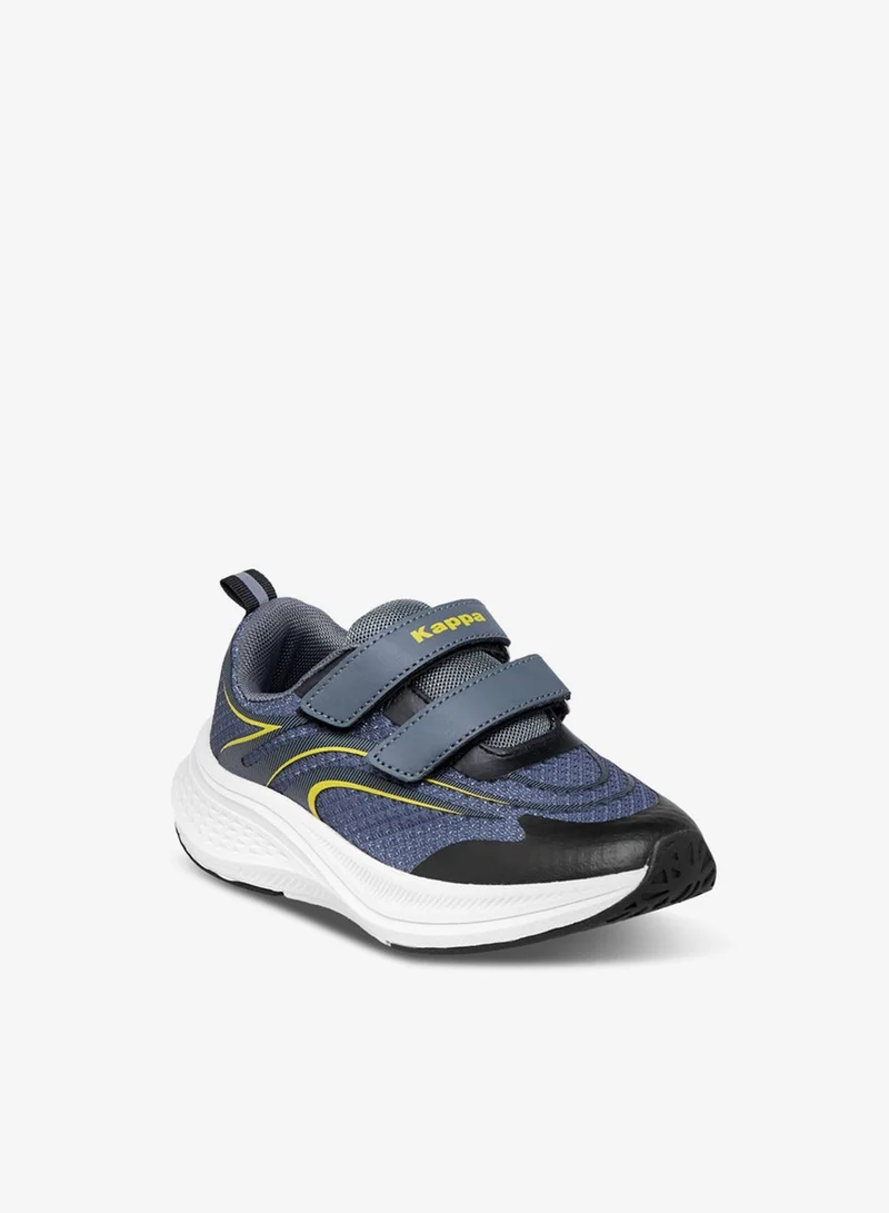 Kappa Boys' Textured Sports Shoes with Hook and Loop Closure