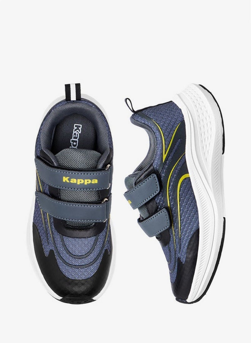Kappa Boys' Textured Sports Shoes with Hook and Loop Closure - Image 1