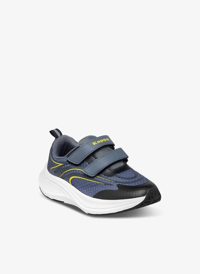 Kappa Boys' Textured Sports Shoes with Hook and Loop Closure