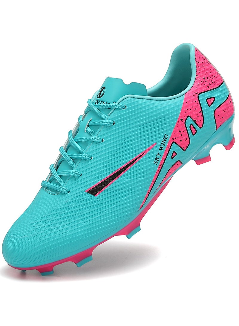 جناح السماء أحذية كرة قدم للأطفال، أحذية كرة قدم داخلية وخارجية منخفضة الرقبة للأولاد والبنات، أحذية تدريب خفيفة الوزن مقاومة للصدمات، أحذية عشبية احترافية، أحذية رياضية لكرة القدم - Image 1