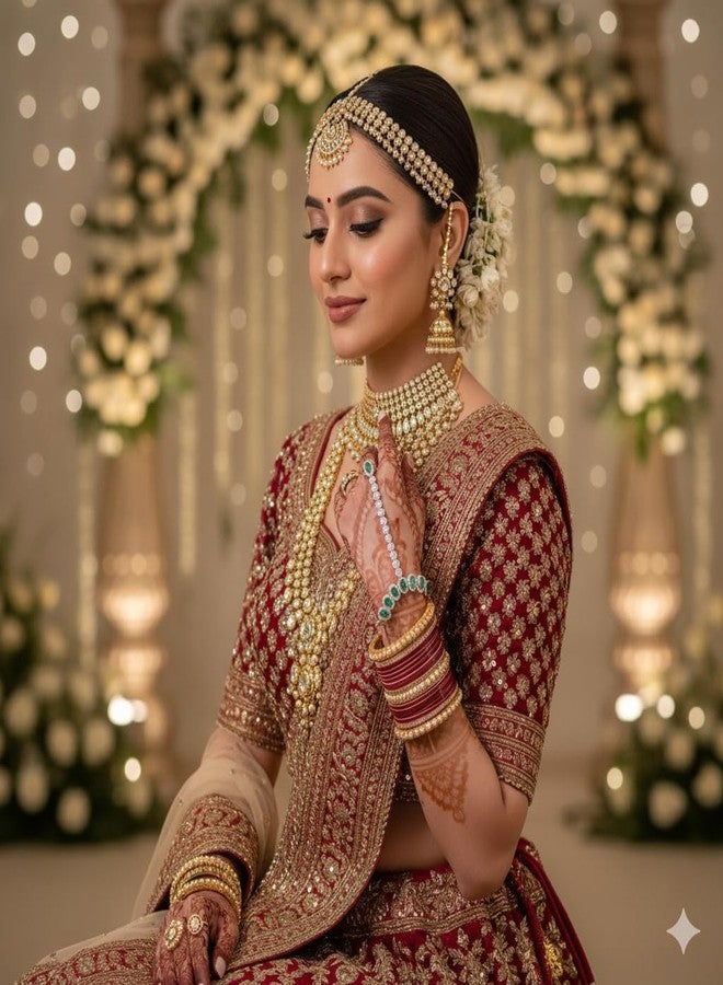 Tanaira سوار تانايرا مطلي بالروديوم مع حلقة - تصميم كريستال أخضر، مجوهرات ألماس أمريكي للنساء - Image 2