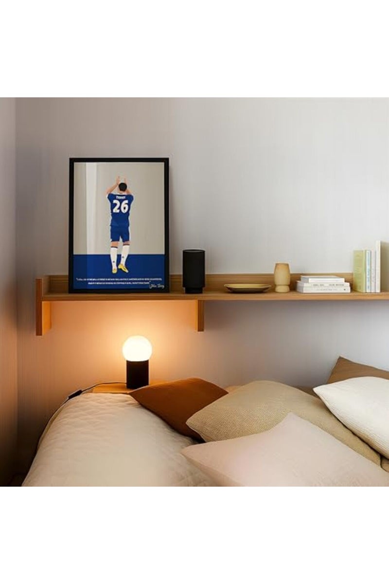 QUOTE - UNQUOTE ART John Terry Framed Illustration - Chelsea F.C Original Football Poster - Minimalist Modern Art - 13x17 inches - Black Frame - Image 3