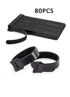 Super ZYouth 80 Black Reusable Cable Ties, Adjustable 6 Inches, Multi-Purpose Cable Management Ties for Organizing Cables at Home, Office, and Data Centers  - Image 1