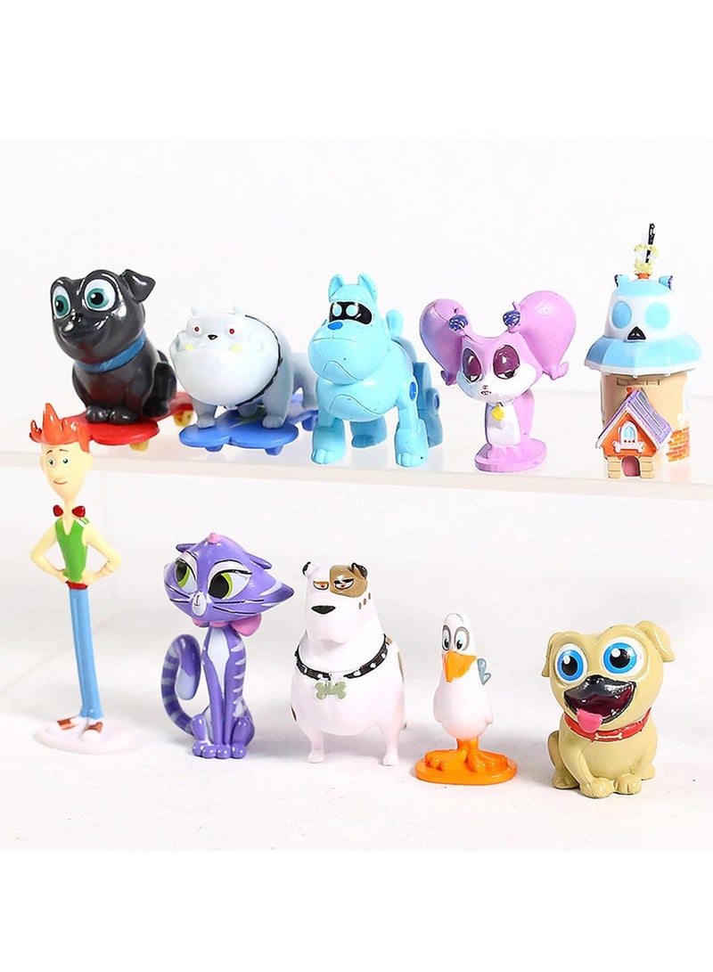 ELLEGLAM Puppy Best Friend Roll Cartoon Movie PVC Doll Toy 10 Pieces/Set 4 to 8 cm - Image 4