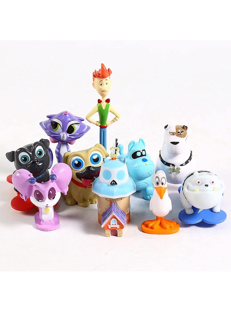 ELLEGLAM Puppy Best Friend Roll Cartoon Movie PVC Doll Toy 10 Pieces/Set 4 to 8 cm - Image 2