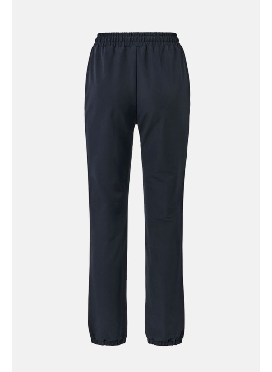 Tchibo Women Regular Fit Solid Softshell Joggers Pants, Navy  - Image 3