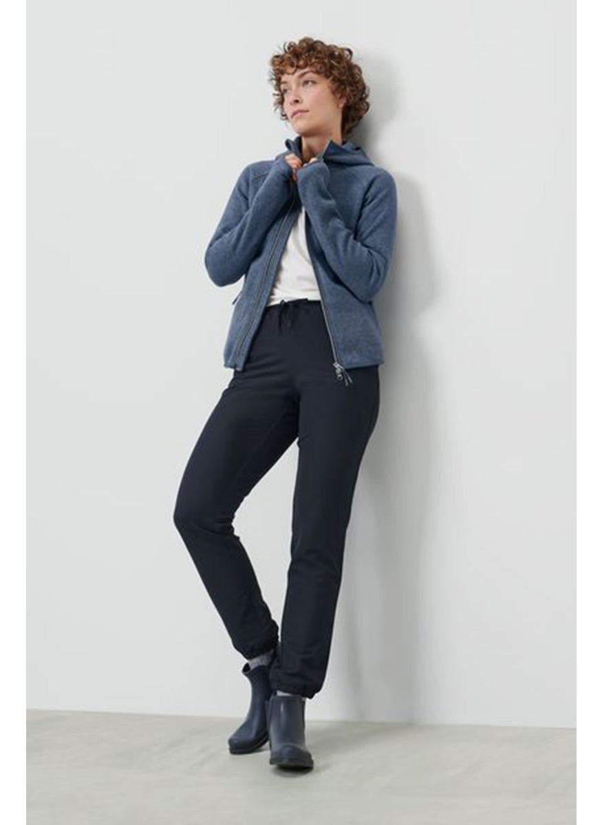 Tchibo Women Regular Fit Solid Softshell Joggers Pants, Navy  - Image 1