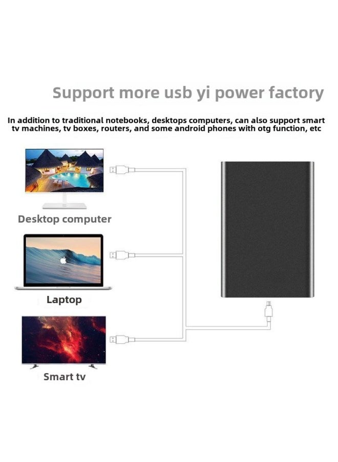 Mobile Hard Disk 1t Usb3.0 High-speed Large-capacity External Storage Device 2t Portable-Capacity:Metal Model-208-black + Hard Drive Bag-Interface:Extremely Fast Version-512gb 270mb/s  - Image 2