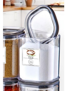 Nandy Home 12 قطعة 180 مل. حاوية تخزين التوابل مربعة الشكل مزودة بسدادة وموسومة  - Image 2