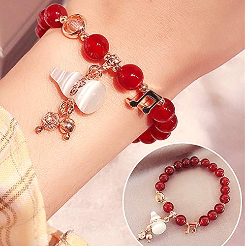 Betterdecor Feng Shui Handmade Natural Red Agate Bracelet with Chinese Wu Lou/Hu Lu for Health and Protection - Image 3