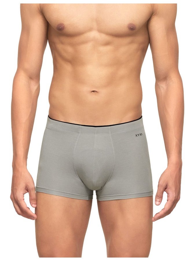 XYXX XYXX Men's Underwear Uno IntelliSoft Antimicrobial Micro Modal Trunk Pack of 2 (Coral Grey ; Heather Grey; 2XL)  - Image 4