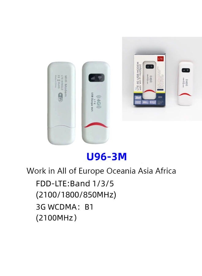 نقطة اتصال واي فاي المحمولة، موجه واي فاي محمول 4G LTE، نقطة اتصال واي فاي عالية السرعة للسفر، محول نقطة اتصال جيبي للوصول السريع بسرعة 150 ميجابت في الثانية - Image 4
