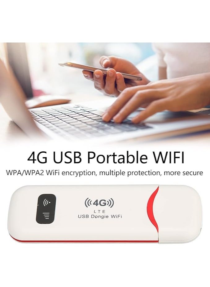 نقطة اتصال واي فاي المحمولة، موجه واي فاي محمول 4G LTE، نقطة اتصال واي فاي عالية السرعة للسفر، محول نقطة اتصال جيبي للوصول السريع بسرعة 150 ميجابت في الثانية - Image 2