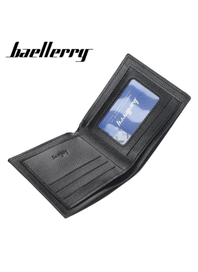 baellerry Men's Short Wallet Korean Open Multi-card Soft Leather Wallet Thin Fashion Coin Card Holder  - Image 3