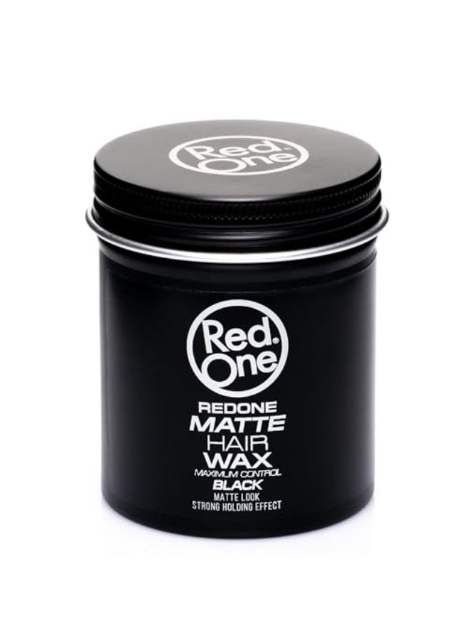 Redone Matte Hair Wax Black 100ml Ultra Hold Natural Look Texturizing Flexible Grip Styling Paste Long Lasting Control For Men Women Professional Barber Hair Styling Formula - Image 1