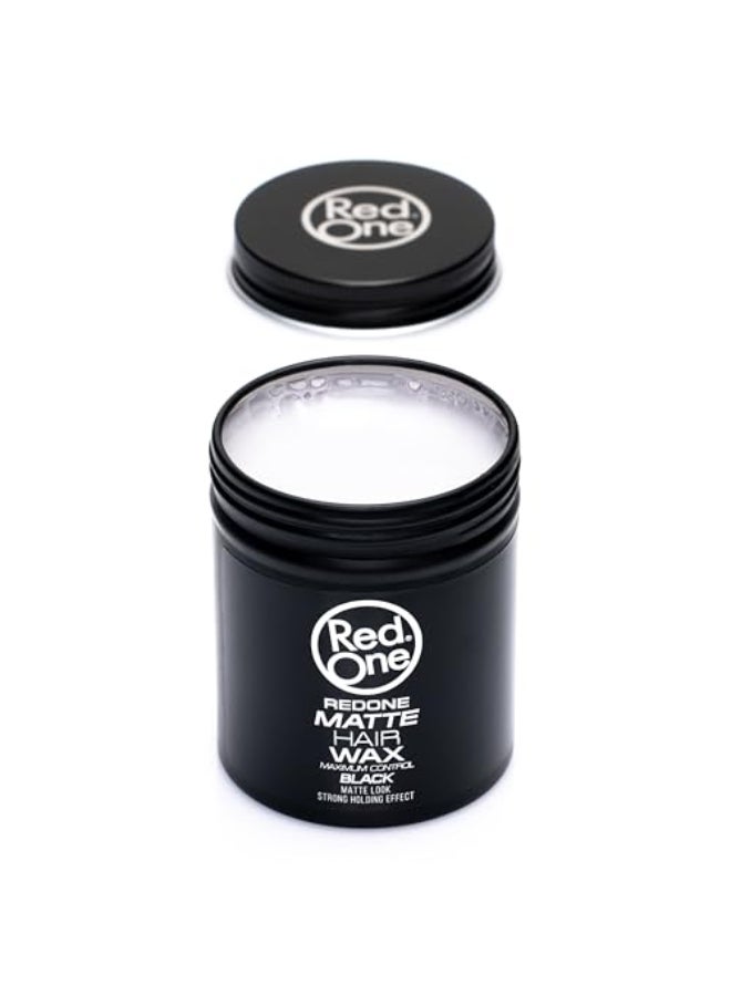 Redone Matte Hair Wax Black 100ml Ultra Hold Natural Look Texturizing Flexible Grip Styling Paste Long Lasting Control For Men Women Professional Barber Hair Styling Formula - Image 3