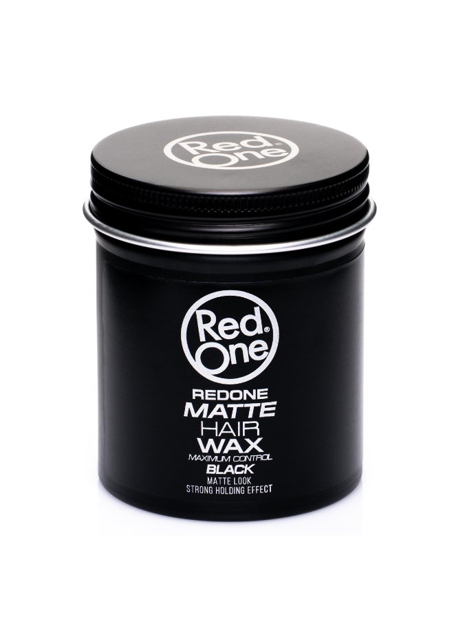 Redone Matte Hair Wax Black 100ml Ultra Hold Natural Look Texturizing Flexible Grip Styling Paste Long Lasting Control For Men Women Professional Barber Hair Styling Formula - Image 2