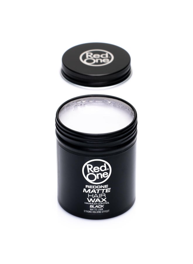 Redone Matte Hair Wax Black 100ml Ultra Hold Natural Look Texturizing Flexible Grip Styling Paste Long Lasting Control For Men Women Professional Barber Hair Styling Formula - Image 4