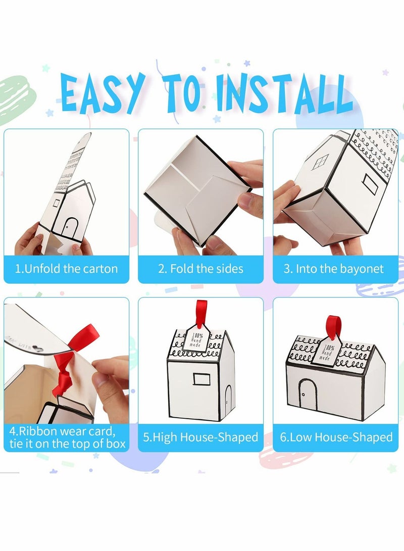 واي آند دي Gable Candy Treat Boxes, Small Goodie Gift Boxes Wedding for and Birthday Party Favors Box 8.5 * 9.5cm - Image 5