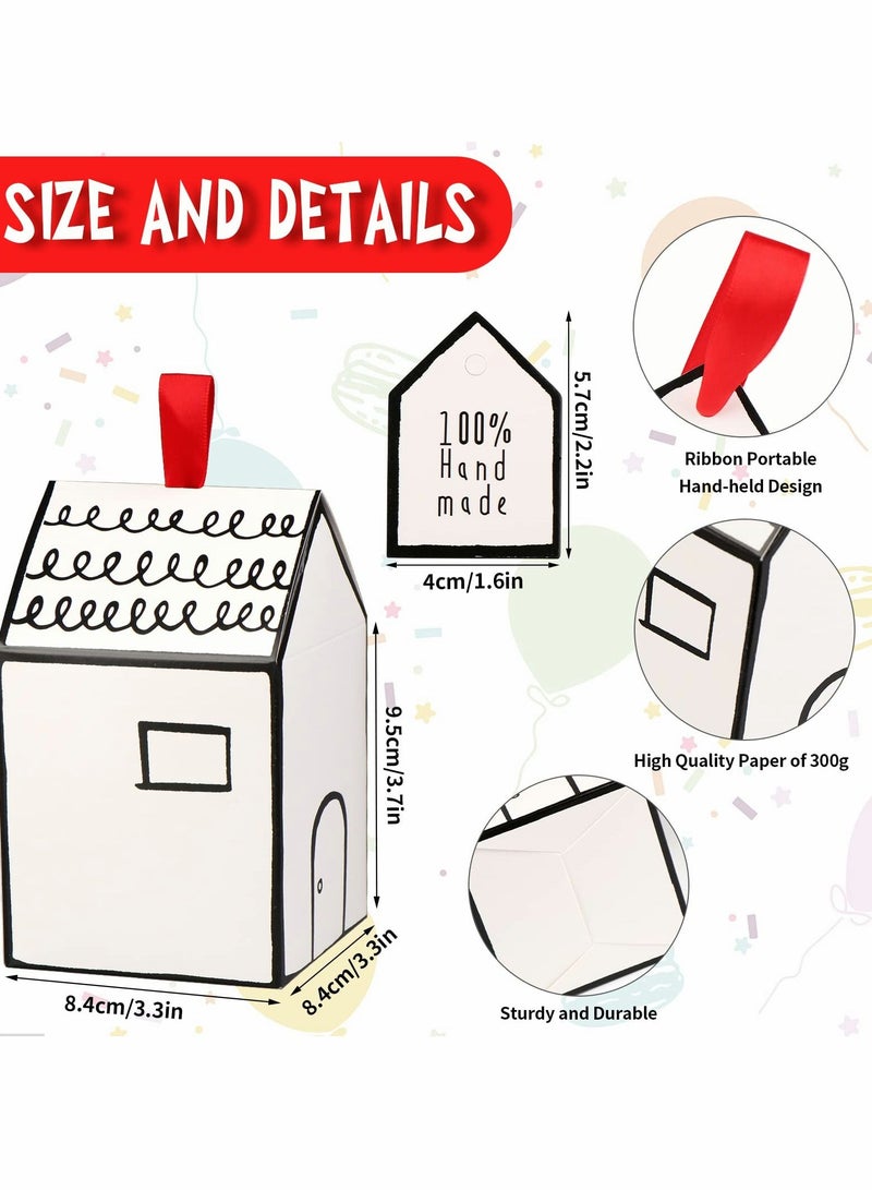 واي آند دي Gable Candy Treat Boxes, Small Goodie Gift Boxes Wedding for and Birthday Party Favors Box 8.5 * 9.5cm - Image 2