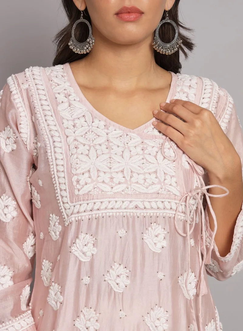 الايا مطرزة يدويا شيكانكاري تشانديري أنغارخا كورتا مع عمل مكيش-AL3672