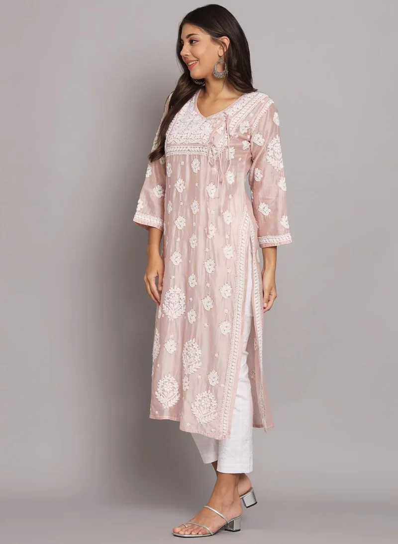 الايا مطرزة يدويا شيكانكاري تشانديري أنغارخا كورتا مع عمل مكيش-AL3672