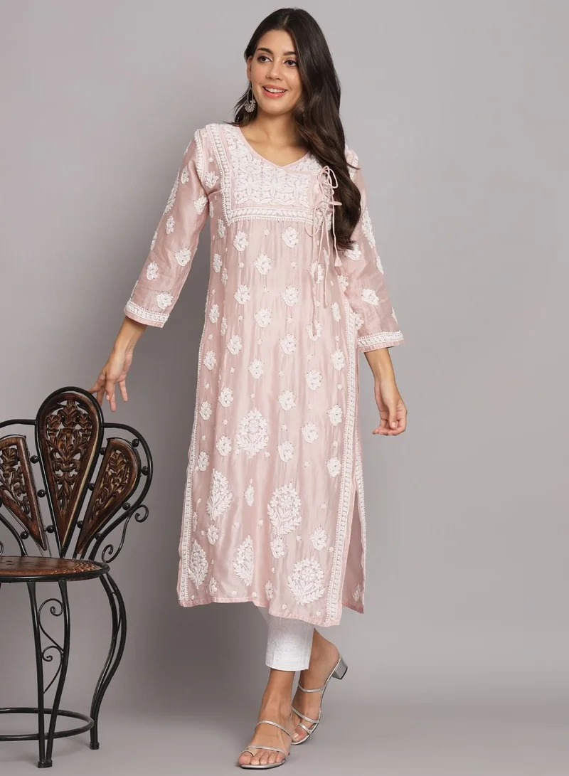 الايا مطرزة يدويا شيكانكاري تشانديري أنغارخا كورتا مع عمل مكيش-AL3672