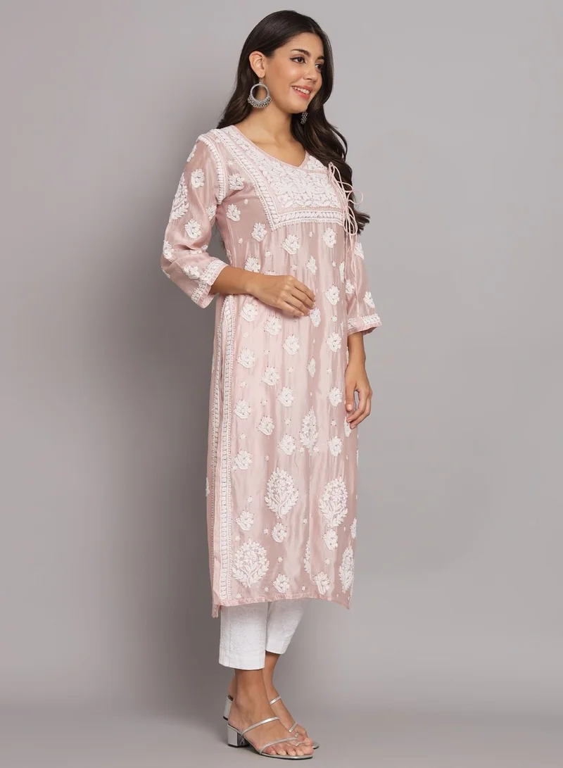 الايا مطرزة يدويا شيكانكاري تشانديري أنغارخا كورتا مع عمل مكيش-AL3672