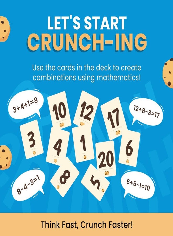 بينكا لعبة بطاقات الرياضيات Binca Fletter Crunch للأطفال - لعبة بطاقات سريعة الإيقاع للجمع والطرح، لعبة حساب ذهني لأمسية ألعاب عائلية، هدية للأولاد والبنات من سن 8 و9 و10 و11 و12 سنة (2-4 لاعبين) - Image 4