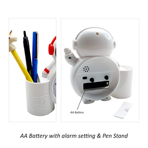 Crackles Astronaut Cartoon Style Multi Functional Alarm Clock for Kids Room Decor and Birthday Return Gifting- Random ColorPack of 1 - Image 4