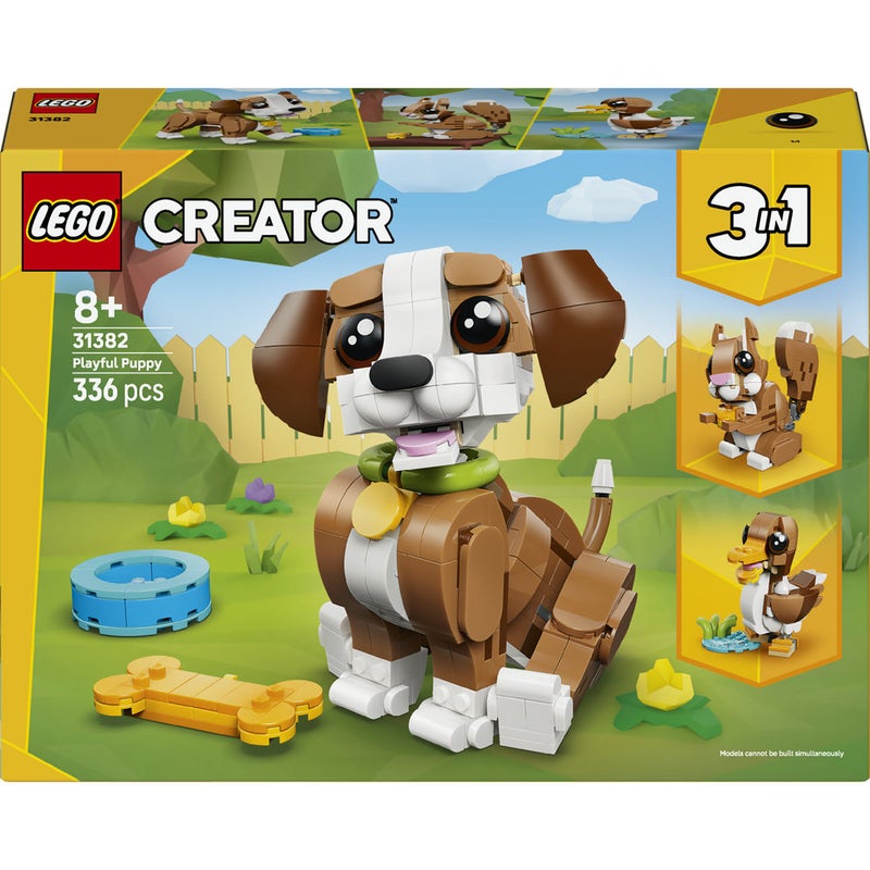 LEGO Creator 3in1 Cute Animals: Playful Puppy Dog Toy 31382 (Age 8+, 336 Pieces) - Image 2
