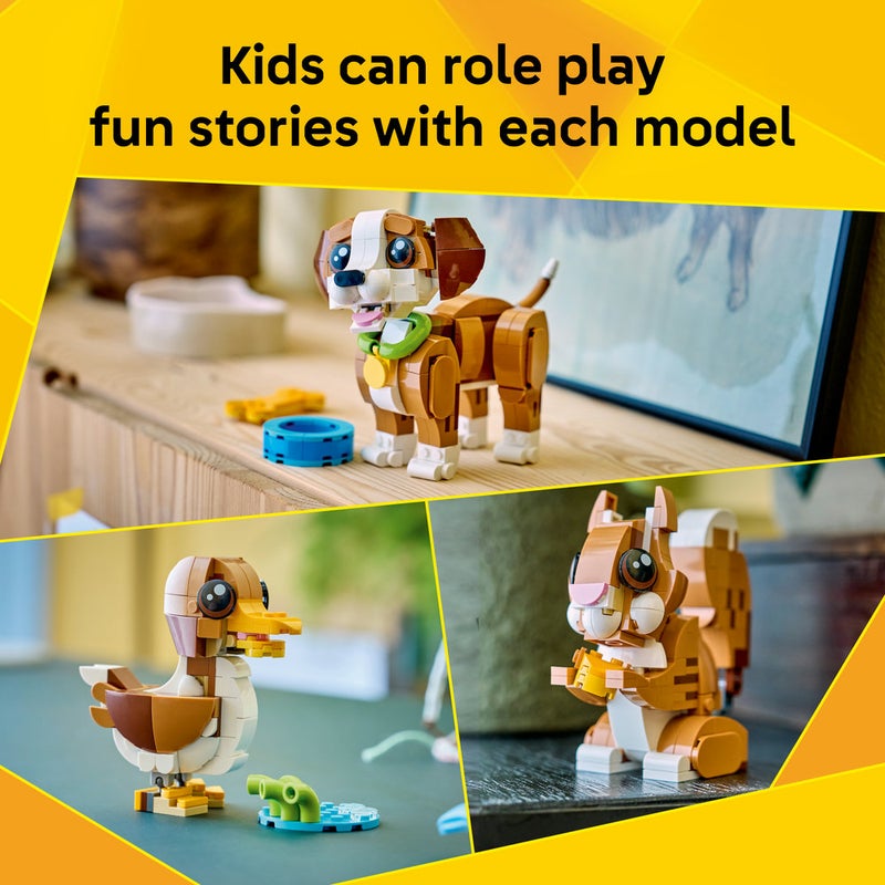 LEGO Creator 3in1 Cute Animals: Playful Puppy Dog Toy 31382 (Age 8+, 336 Pieces) - Image 4