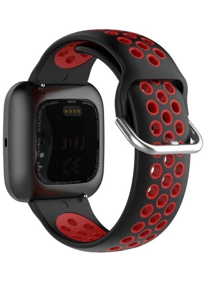 NIBEMINENT Sport Wrist Strap Watchband For Fitbit Versa 2 / Lite 23mm Clasp Black - Image 2