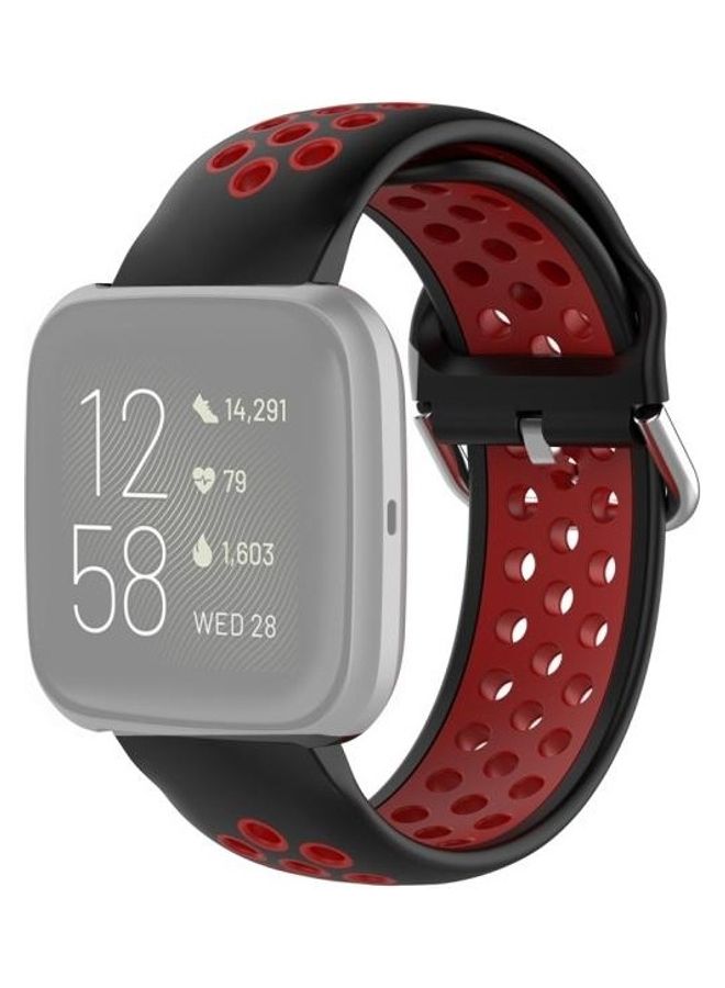 NIBEMINENT Sport Wrist Strap Watchband For Fitbit Versa 2 / Lite 23mm Clasp Black - Image 1