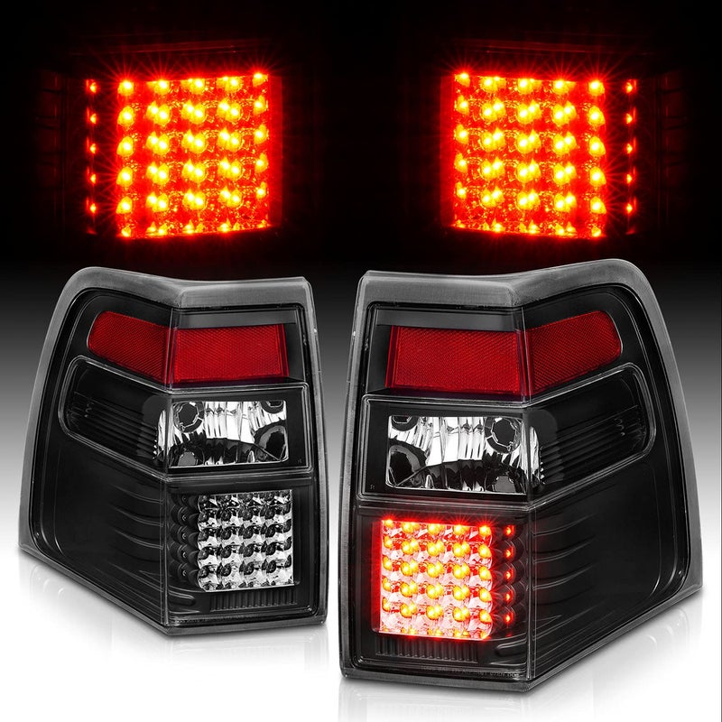 AmeriLite Black LED Replacement Brake Tail Lights Set For 20072017 Ford Expedition Passenger and Driver Side